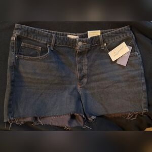 Women's Universal Thread Mid Rise Baggy Shorts in Black (Size 17)